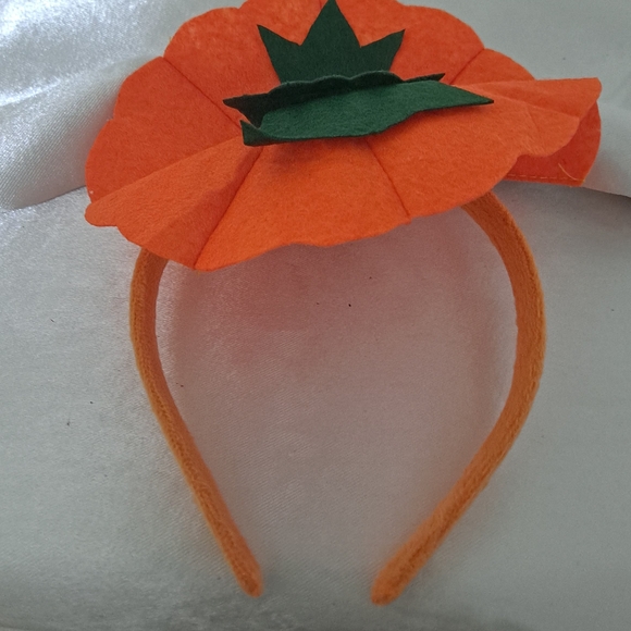 3 PCS Halloween Pumpkin Set for Women,Pumpkin Cape Costume w/ Headband & Bag - Picture 3 of 4